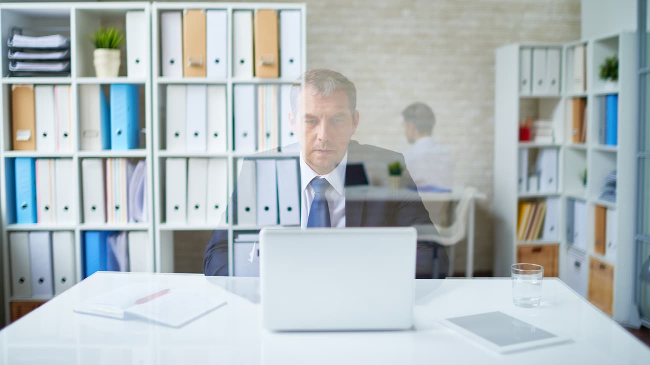 Ghost Business Man at Office