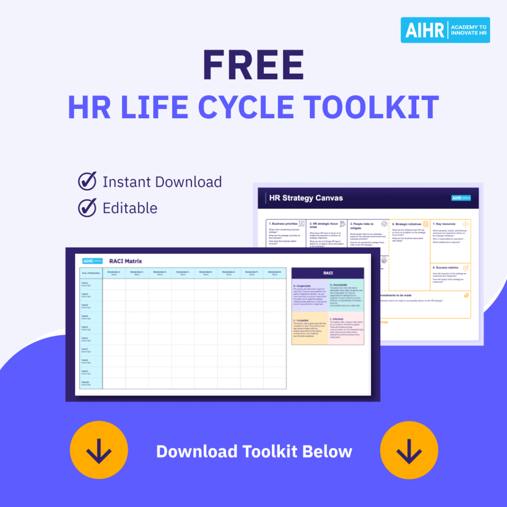 A preview of the free HR life cycle toolkit with templates.