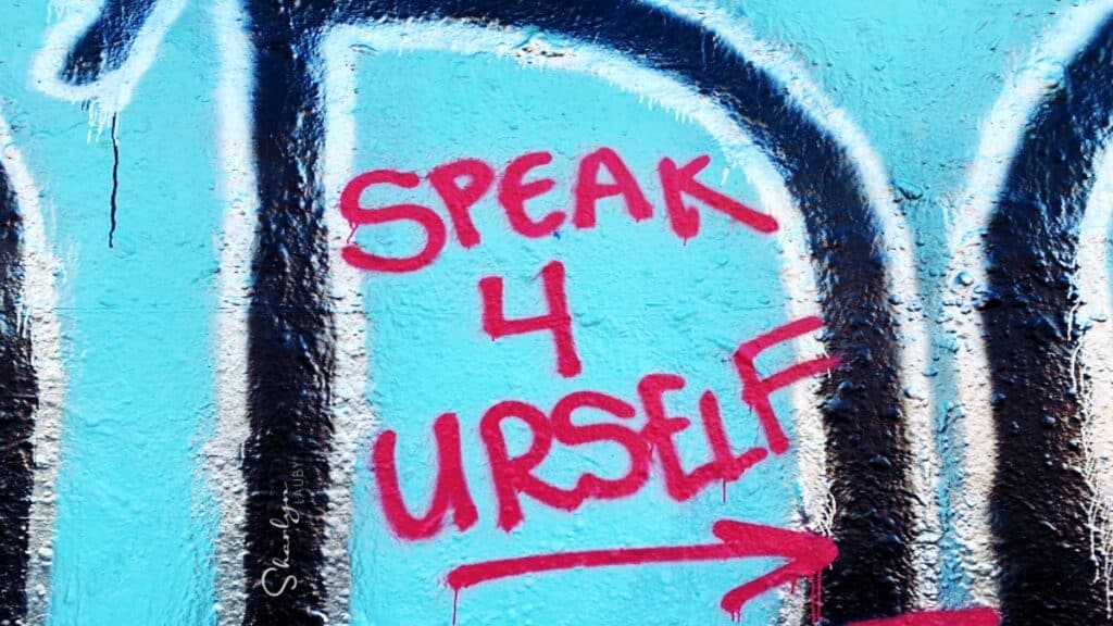 wall art about silence and communication speak 4 urself