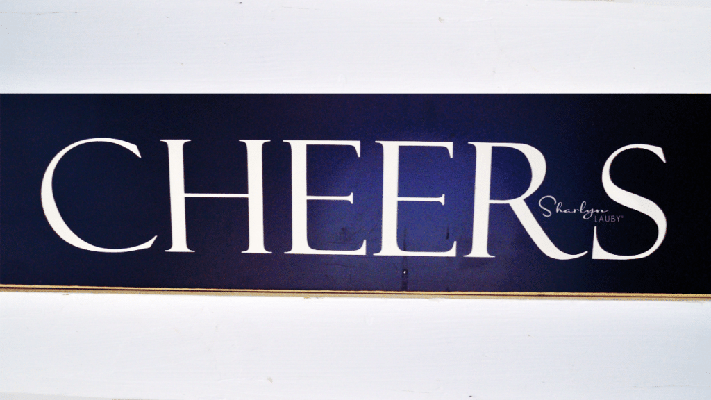 wall sign cheers meaning thank you