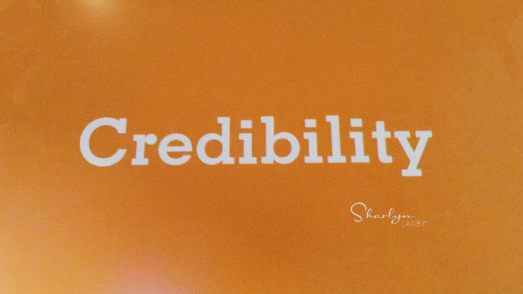 wall sign credibility talking about trust in the workplace