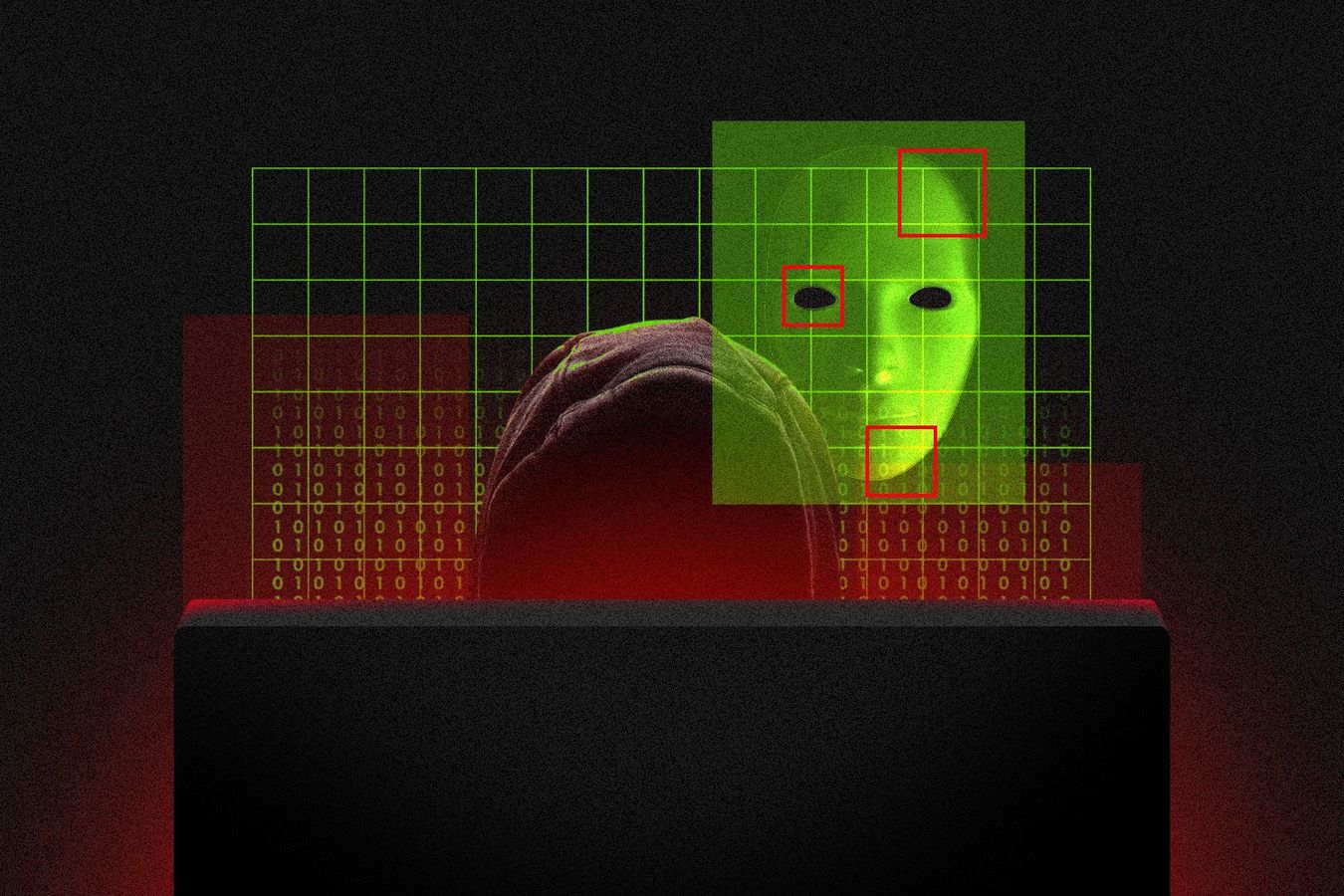 Ominous image of a deep fake