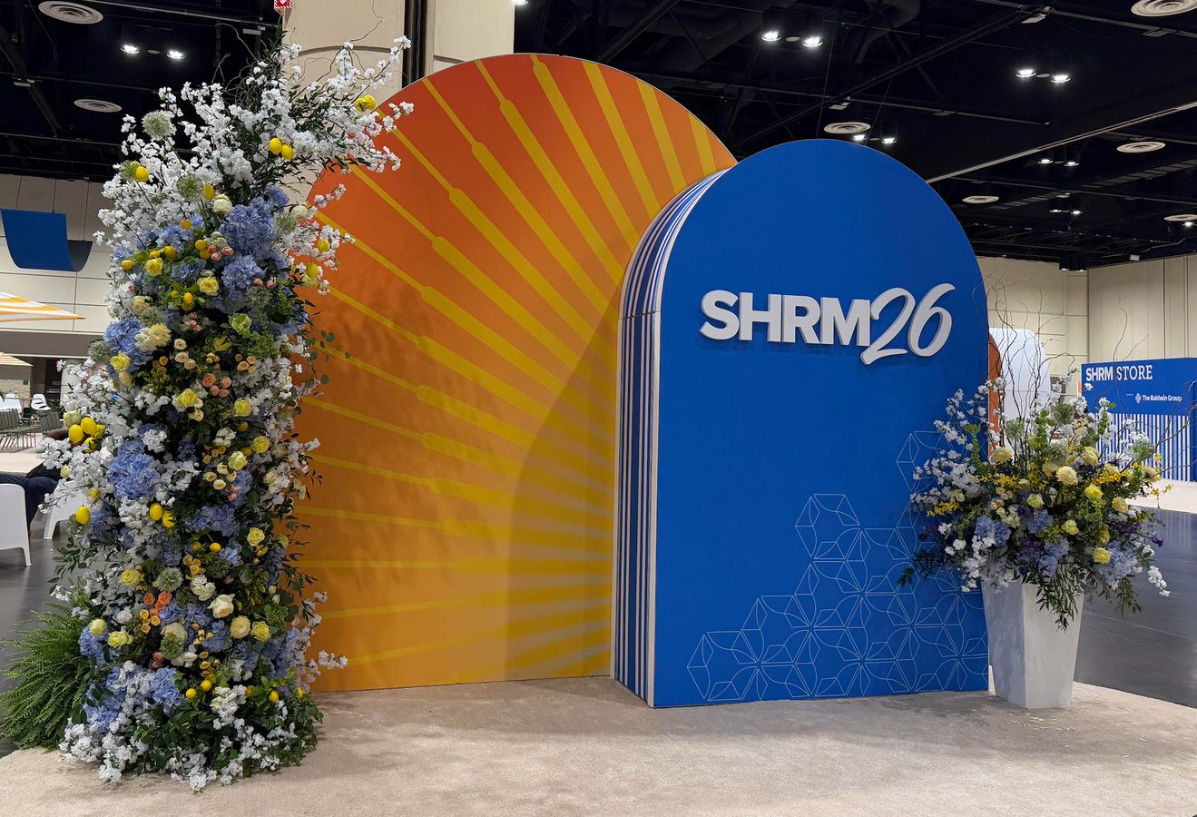 Photo of backdrop at SHRM's annual conference in June 2026