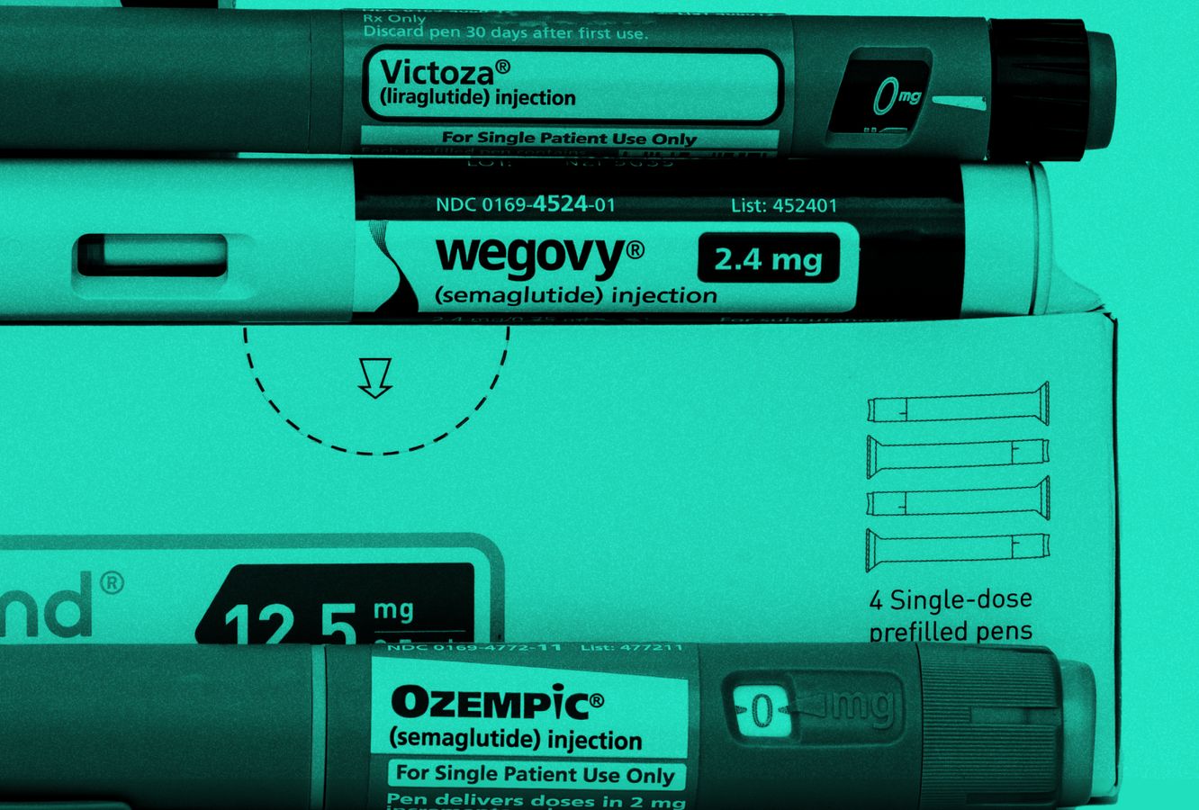 A pile of weight-loss drugs